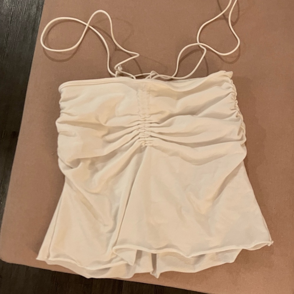 Cute White Mini Skort / Skirt